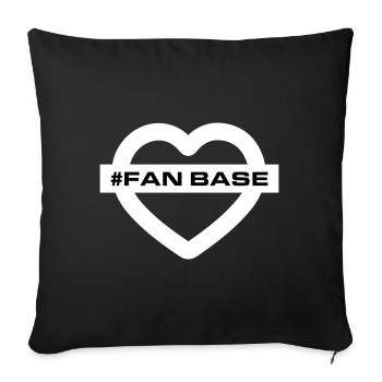 Fan Base Herz Liebe - Sofakissenbezug 45 x 45 cm - Schwarz - Vorne