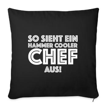 So sieht ein Hammer Cooler Chef aus | Business - Sofakissenbezug 45 x 45 cm - Schwarz - Vorne