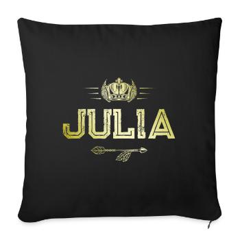 Julia - Sofakissenbezug 45 x 45 cm - Schwarz - Vorne