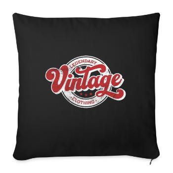Legendäre Vintage Denim Kleidung retro rot - Sofakissenbezug 45 x 45 cm - Schwarz - Vorne