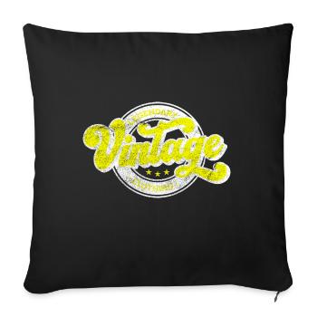 Legendäre Vintage Denim Kleidung retro gelb - Sofakissenbezug 45 x 45 cm - Schwarz - Vorne