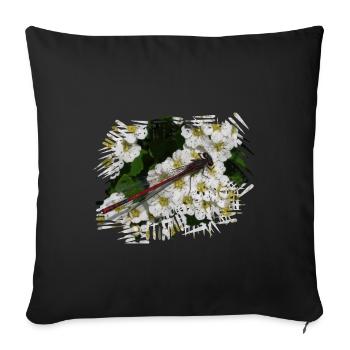 Dragonflies are flying artists - Sofa pillowcase 17,3'' x 17,3'' (45 x 45 cm) - black - Front
