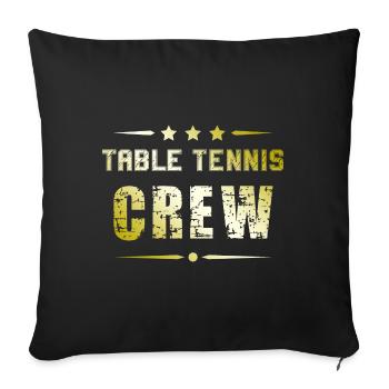 Table Tennis Crew - Sofakissenbezug 45 x 45 cm - Schwarz - Vorne