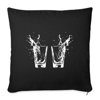 Tequila Glass Cheers Party - Housse de coussin décorative 45 x 45 cm - noir - Devant