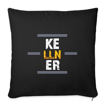 Kellner - Sofakissenbezug 45 x 45 cm - Schwarz - Vorne