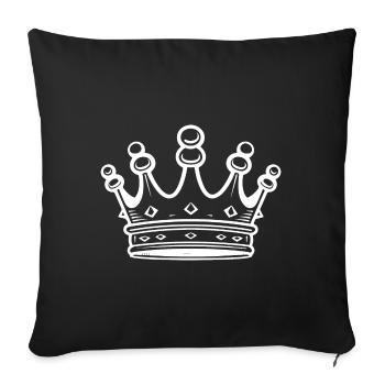 Crown Symbol Silhouette - Sofa pillowcase 17,3'' x 17,3'' (45 x 45 cm) - black - Front