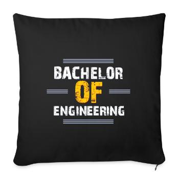 Bachelor of Engineering - Sofakissenbezug 45 x 45 cm - Schwarz - Vorne
