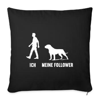 Ich meine Follower Cane Corso Cane Corsofan - Sofakissenbezug 45 x 45 cm - Schwarz - Vorne