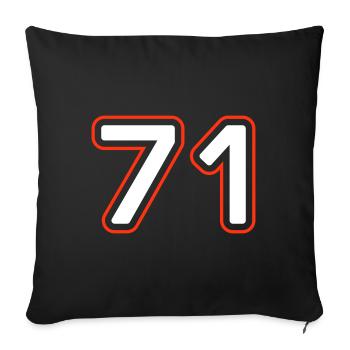 Symbole numérique 71 - Housse de coussin décorative 45 x 45 cm - noir - Devant