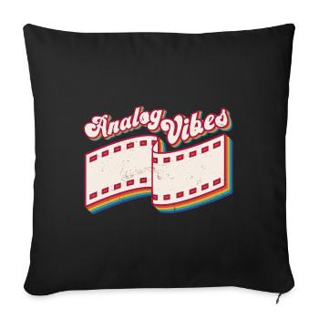 Retro Photographer Vintage Analog Vibes - Sofakissenbezug 45 x 45 cm - Schwarz - Vorne
