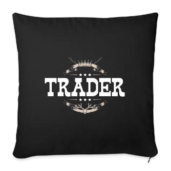 Trader Beruf - Sofakissenbezug 45 x 45 cm - Schwarz - Vorne
