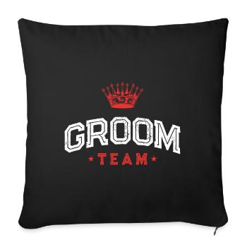 L’équipe du marié - Housse de coussin décorative 45 x 45 cm - noir - Devant