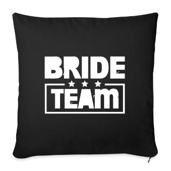 Bride Team Bunt - Sofakissenbezug 45 x 45 cm - Schwarz - Vorne