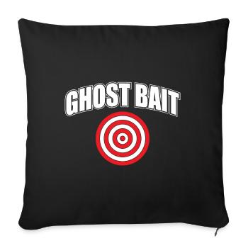 Appât fantôme Paranormal Cible Chasseur d’ - Housse de coussin décorative 45 x 45 cm - noir - Devant