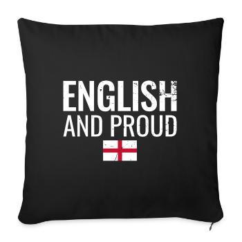 English And Proud England Englisch Engländer - Sofa pillowcase 17,3'' x 17,3'' (45 x 45 cm) - black - Front