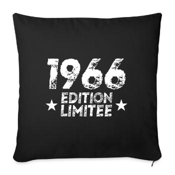 Vintage 1966 Limited Edition Cadeau D'anniversaire - Housse de coussin décorative 45 x 45 cm - noir - Devant
