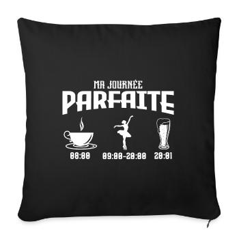 Ma journée parfaite Pole Dance - Housse de coussin décorative 45 x 45 cm - noir - Devant