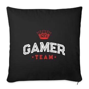 L’équipe des joueurs - Housse de coussin décorative 45 x 45 cm - noir - Devant