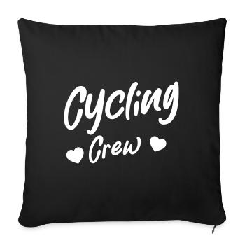 Cycling Crew Heart - Sofa pillowcase 17,3'' x 17,3'' (45 x 45 cm) - black - Front