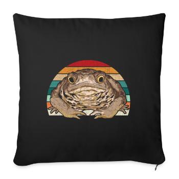 Retro Toad - Sofa pillowcase 17,3'' x 17,3'' (45 x 45 cm) - black - Front
