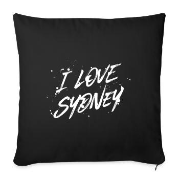 J’aime Sydney - Housse de coussin décorative 45 x 45 cm - noir - Devant