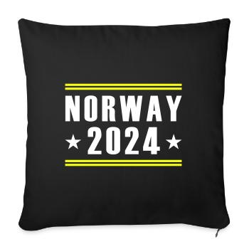 Norway 2024 - Sofa pillowcase 17,3'' x 17,3'' (45 x 45 cm) - black - Front