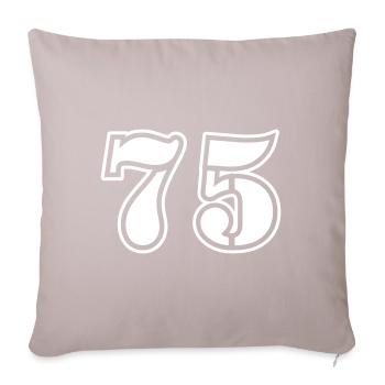 75 number symbol - Sofa pillowcase 17,3'' x 17,3'' (45 x 45 cm) - light taupe - Front