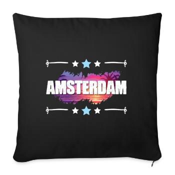 Amsterdam - Sofa pillowcase 17,3'' x 17,3'' (45 x 45 cm) - black - Front