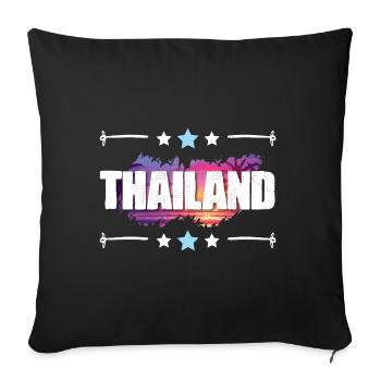 Thaïlande - Housse de coussin décorative 45 x 45 cm - noir - Devant