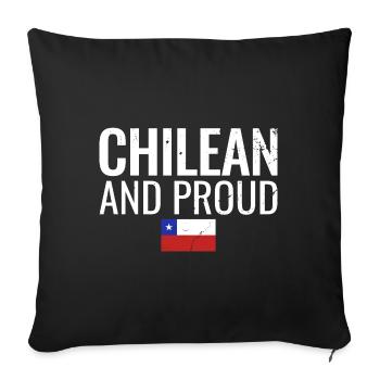 Chilean And Proud Chile Flag - Sofa pillowcase 17,3'' x 17,3'' (45 x 45 cm) - black - Front