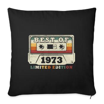 Best of the Year 1973 Anniversary 1973 - Sofa pillowcase 17,3'' x 17,3'' (45 x 45 cm) - black - Front