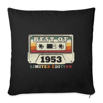 Best of the Year 1953 Anniversary 1953 - Sofa pillowcase 17,3'' x 17,3'' (45 x 45 cm) - black - Front