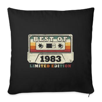Best of the Year 1983 Anniversary 1983 - Sofa pillowcase 17,3'' x 17,3'' (45 x 45 cm) - black - Front