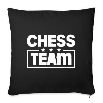 Chess Team Bunt - Sofa pillowcase 17,3'' x 17,3'' (45 x 45 cm) - black - Front