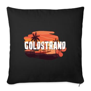 Sables dorés - Housse de coussin décorative 45 x 45 cm - noir - Devant