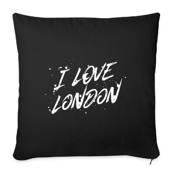 I Love London - Sofa pillowcase 17,3'' x 17,3'' (45 x 45 cm) - black - Front