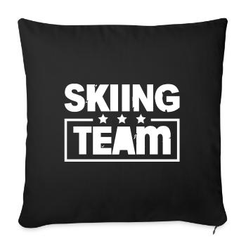 Skiing Team Ski Bunt - Sofakissenbezug 45 x 45 cm - Schwarz - Vorne