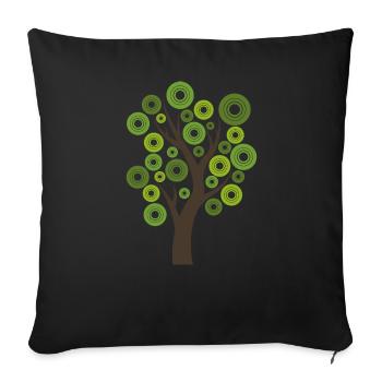Tree gift nature modern leaves forest hipster - Sofa pillowcase 17,3'' x 17,3'' (45 x 45 cm) - black - Front