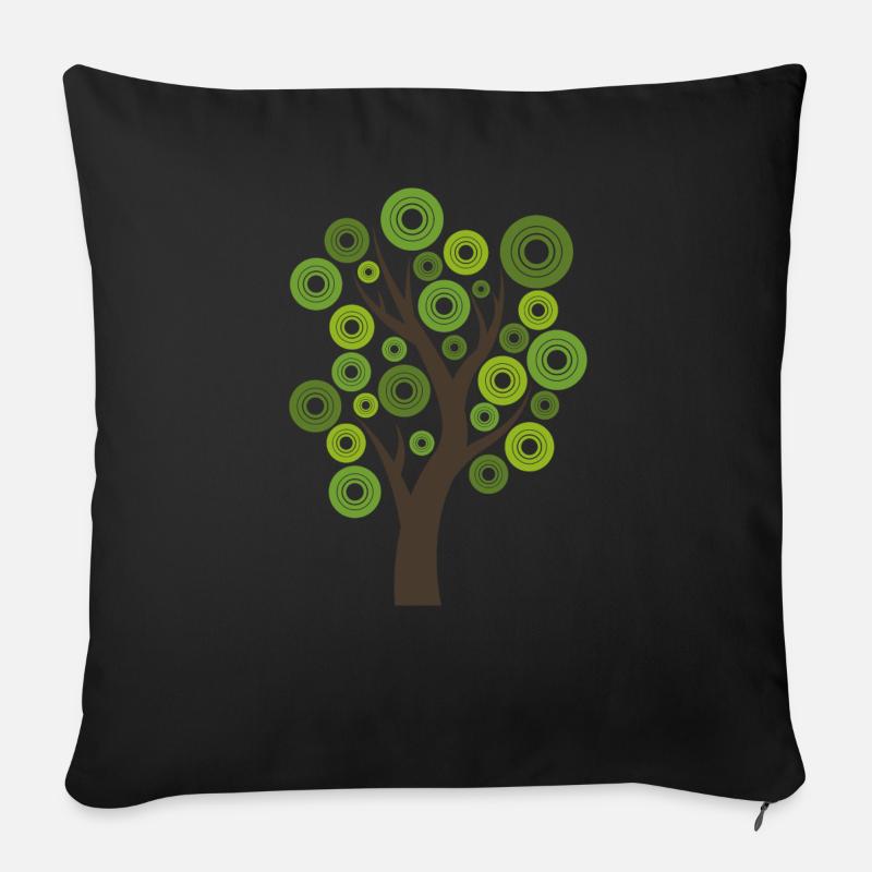 Tree gift nature modern leaves forest hipster - Sofa pillowcase 17,3'' x 17,3'' (45 x 45 cm) - black
