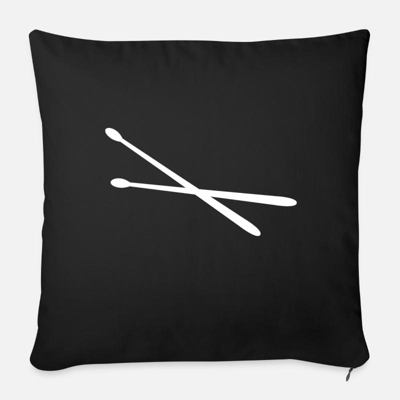 Drumsticks Schlagzeuger Geschenk Schlagzeug Band - Sofakissenbezug 45 x 45 cm - Schwarz