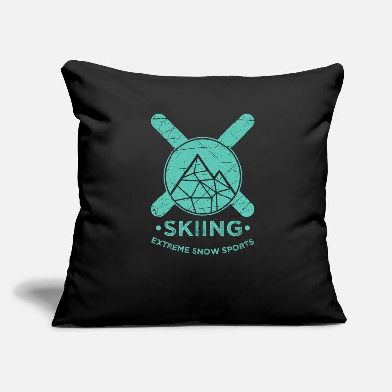 Skiing mountains Sofa pillowcase 17,3'' x 17,3'' (45 x 45 cm)