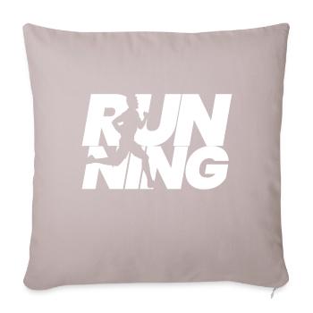 Coureur en cours d'exécution cadeau de jogging Jogger sport - Housse de coussin décorative 45 x 45 cm - taupe clair - Devant
