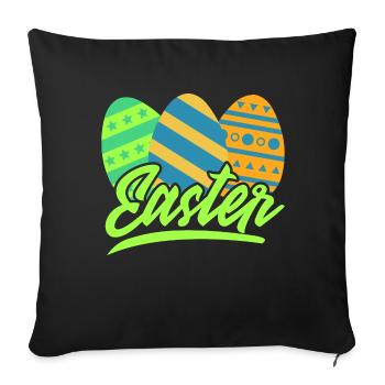 Ostern - Sofakissenbezug 45 x 45 cm - Schwarz - Vorne