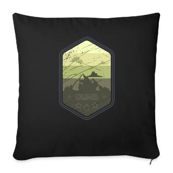 Montagnes Escalade - Housse de coussin décorative 45 x 45 cm - noir - Devant