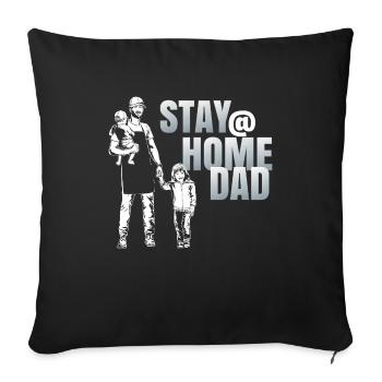 STAY @ HOME DAD - Sofa pillowcase 17,3'' x 17,3'' (45 x 45 cm) - black - Front