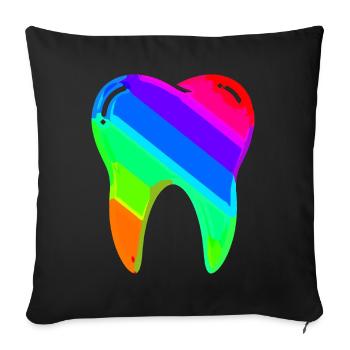 Zahn | Dentist | Dentist | Dental assistant - Sofa pillowcase 17,3'' x 17,3'' (45 x 45 cm) - black - Front
