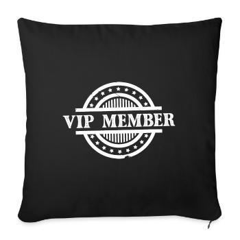 Tampon de membre VIP - Housse de coussin décorative 45 x 45 cm - noir - Devant