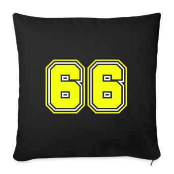 Symbole numérique 66 - Housse de coussin décorative 45 x 45 cm - noir - Devant