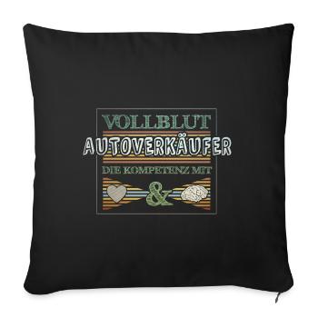 Autoverkäufer - Sofakissenbezug 45 x 45 cm - Schwarz - Vorne