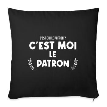 C'est moi le patron - Housse de coussin décorative 45 x 45 cm - noir - Devant